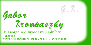 gabor krompaszky business card